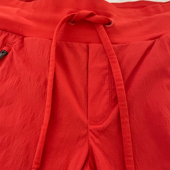 Vibrant Red Athleta Trekkie Joggers with Drawstring Waist and Straight Leg. - Picture 3 of 9